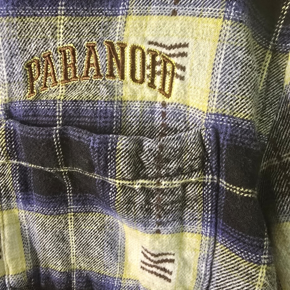 PacSun Men’s XL Multi-Color Plaid Flannel Button Down Shirt with Pockets - Picture 5 of 7